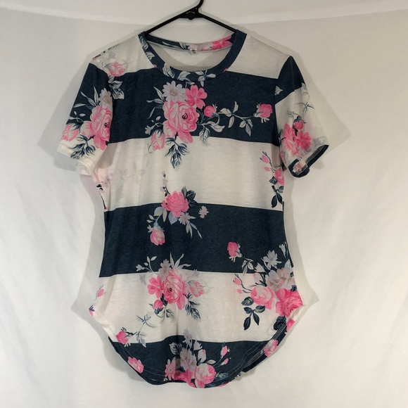 Ceasikery Tops - Ceasikery Floral Short Sleeve Blouse Top S